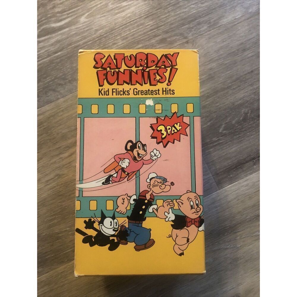 Saturday Funnies - Kid Flicks Greatest Hits - 3 VHS Tapes.